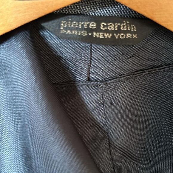 Vintage Pierre Cardin Paris New York 3 piece suit  pants vest jacket Blue 42R - Picture 9 of 17